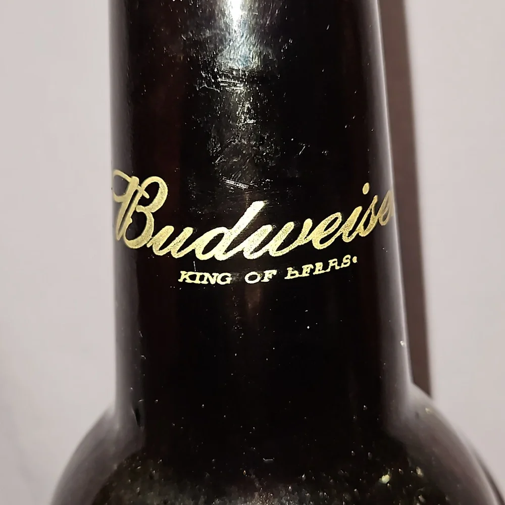 Large Giant Glass Budweiser Beer Bottle Bank-15